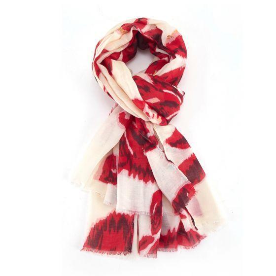 Golden Flowers Print Scarf