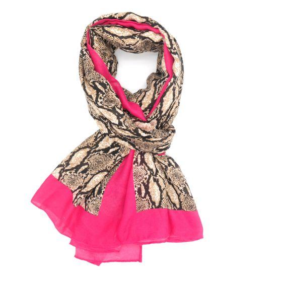 Snake Print Scarf – Pink